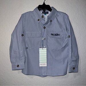 Prodoh Kids Navy and White Button Down Shirt